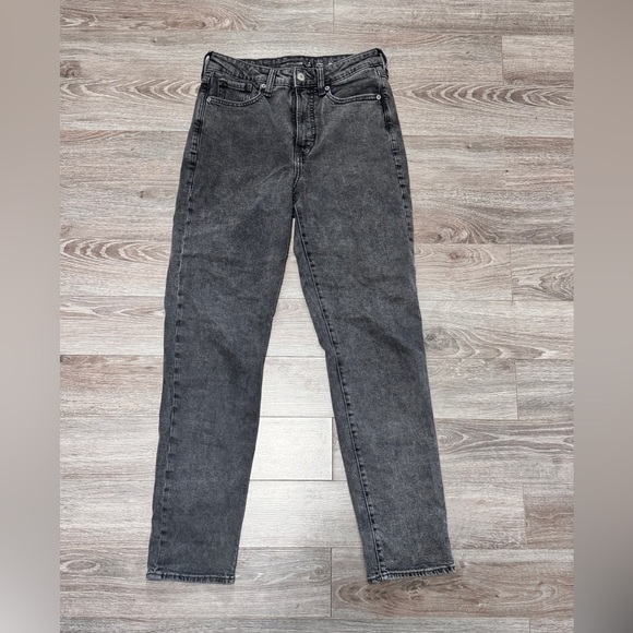 Old Navy Women's Straight Leg Jeans - Charcoal - Picture 1 of 4